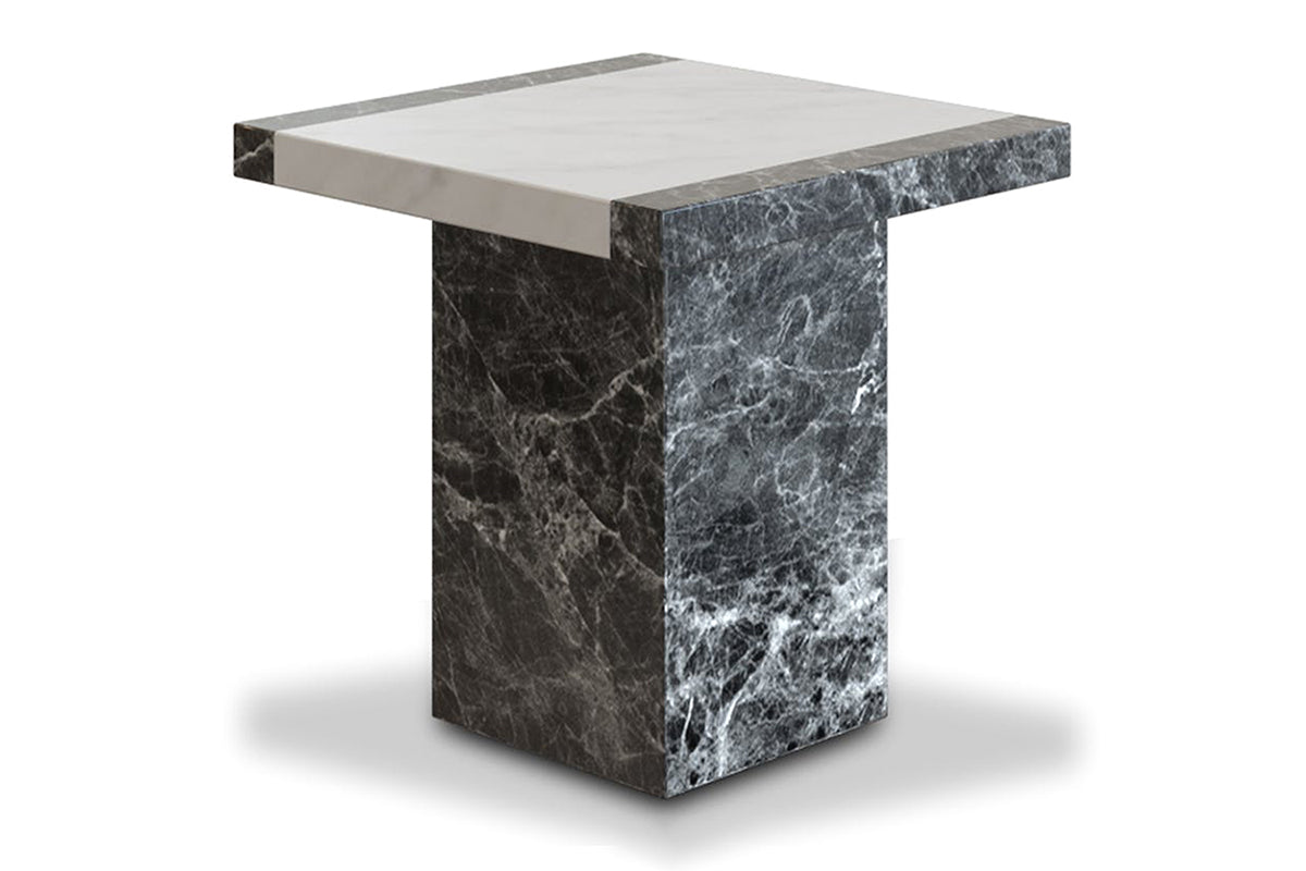 Mainz Lamp Table | Grey & White