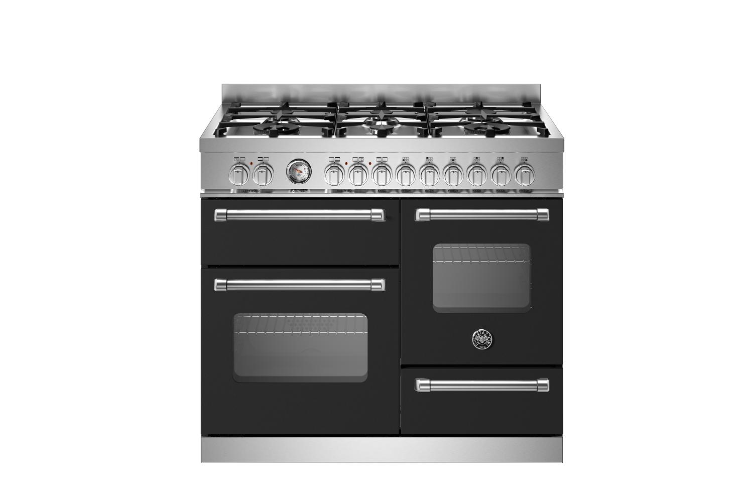 Bertazzoni 100cm Master Series Freestanding Dual Fuel Range Cooker | MAS106L3ENEC | Black