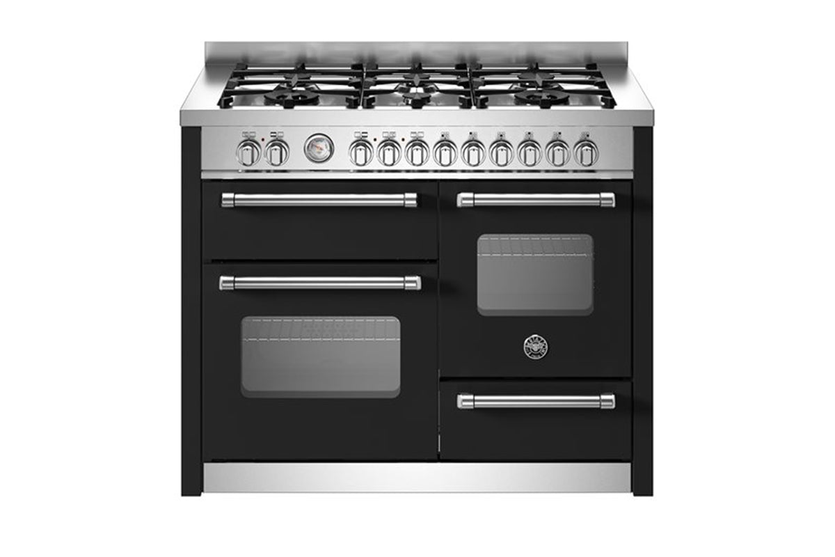 Bertazzoni Master Series 110cm Freestanding Dual Fuel Range Cooker | MAS116L3ENEC | Black