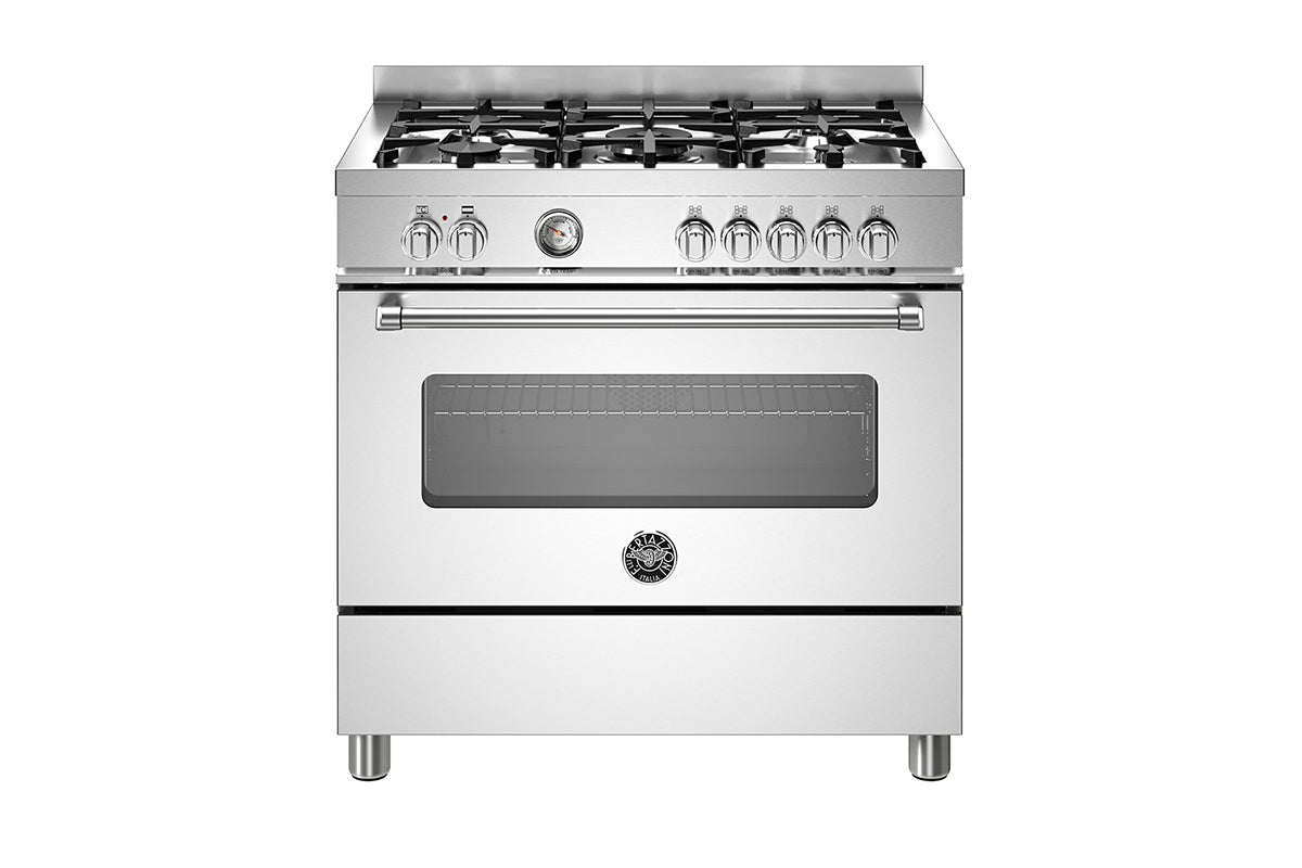 Bertazzoni Master Series 90cm Freestanding Dual Fuel Range Cooker | MAS95C1EXC | Stainless Steel