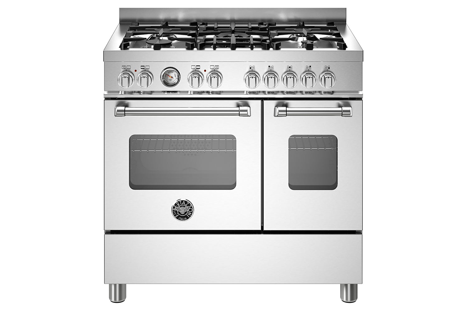 Bertazzoni 90cm Master Series Freestanding Dual Fuel Range Cooker | MAS95C2EXC | Stainless Steel