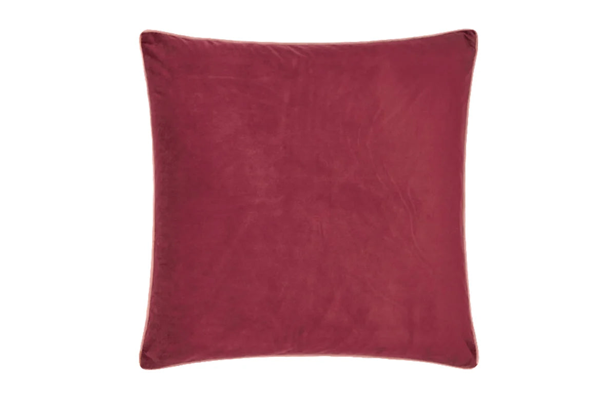 Furn | Meridian Velvet Cushion | Burgundy/Slipper | 45 x 45 cm