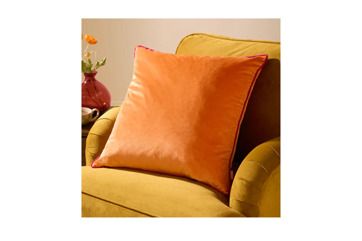 Furn | Meridian Polyester Cushion | Clementine/Hot Pink | 45 x 45 cm
