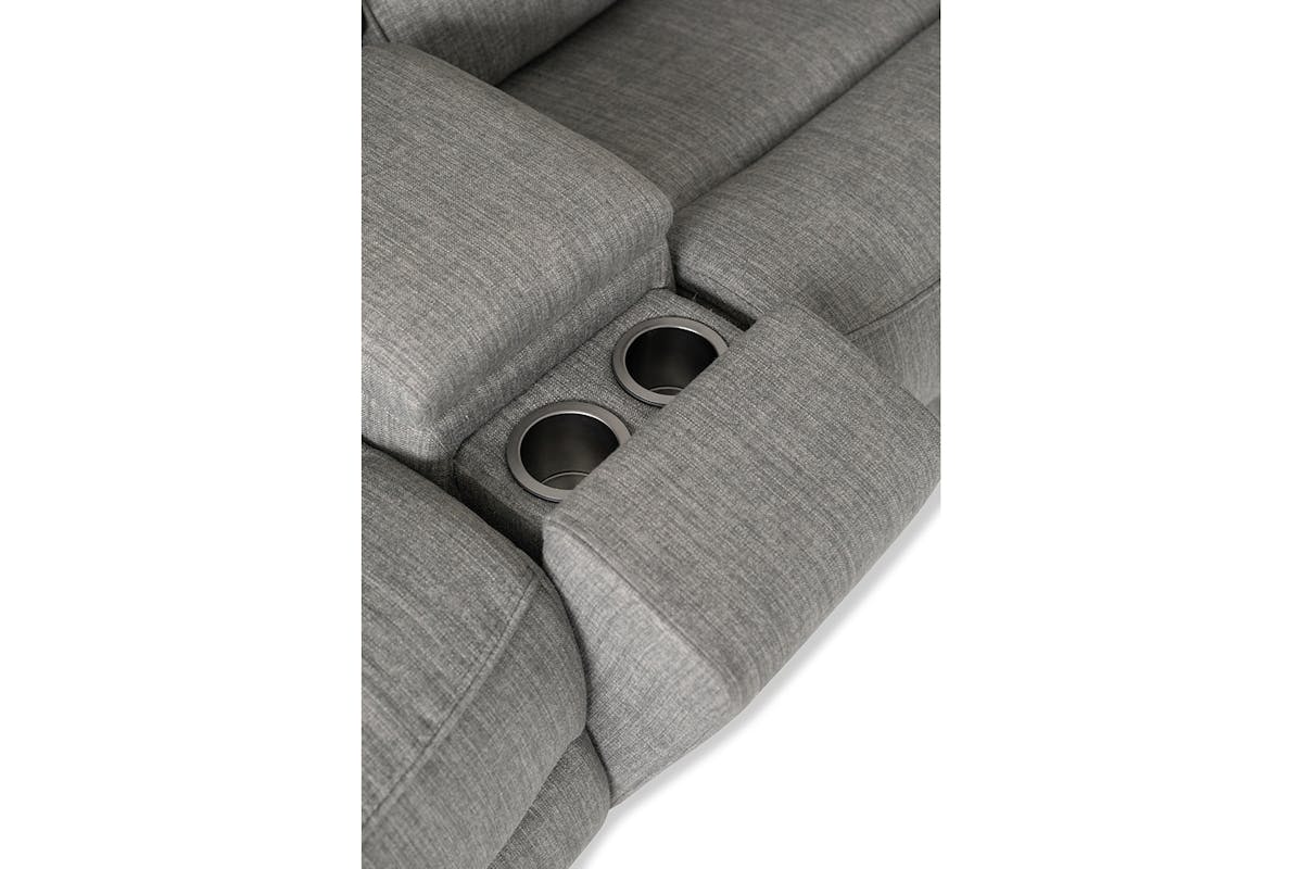 Mila Corner Sofa with Console | Power Recliner | Medium | Grey