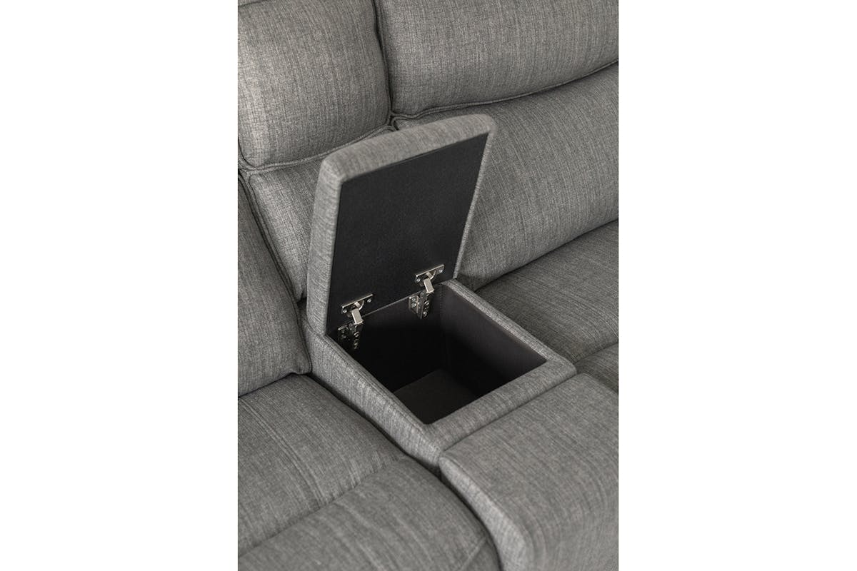Mila Corner Sofa with Console | Power Recliner | Medium | Grey