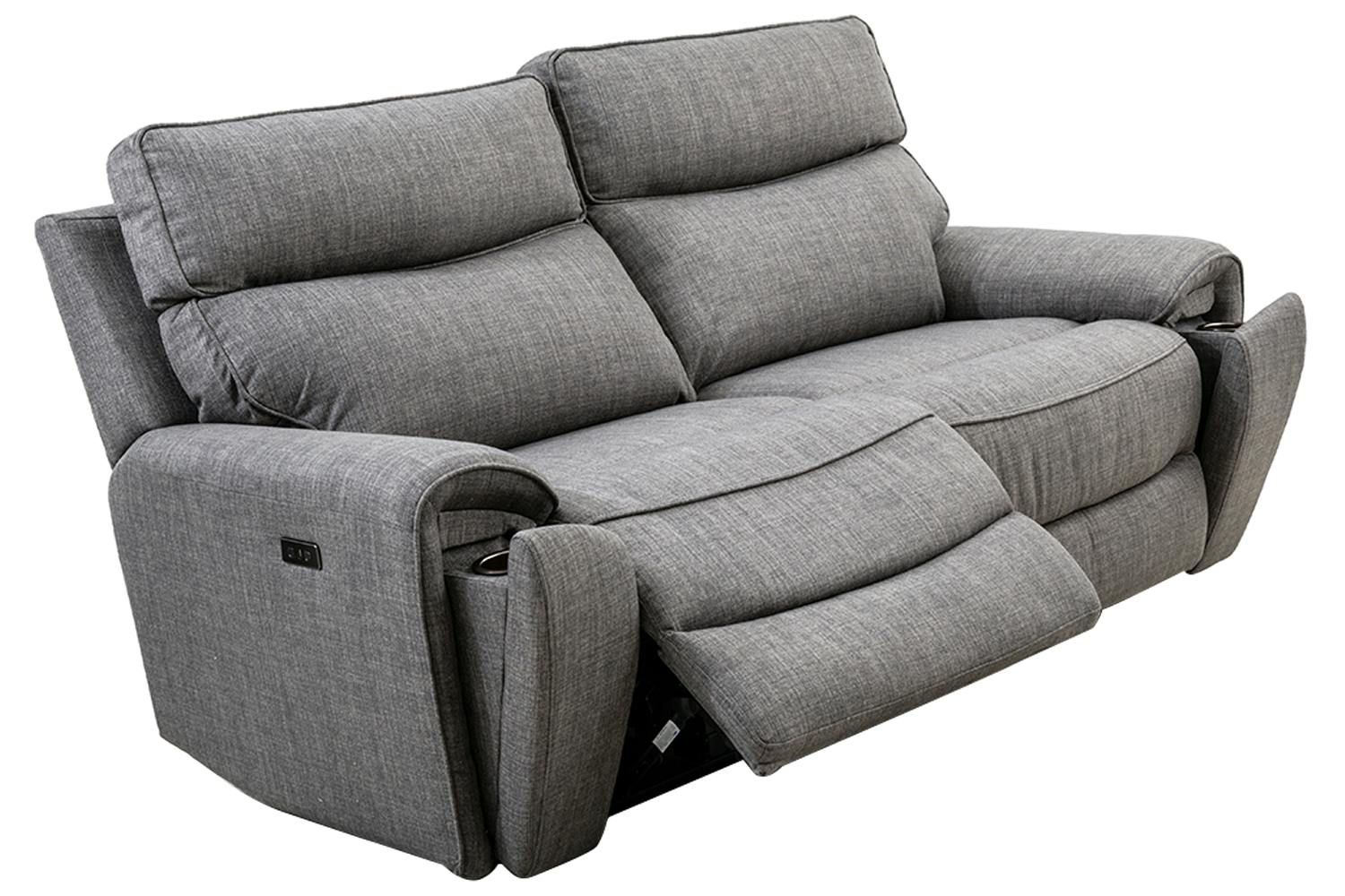 Mila 2 Seater Sofa | Power Recliner | Fabric | Grey