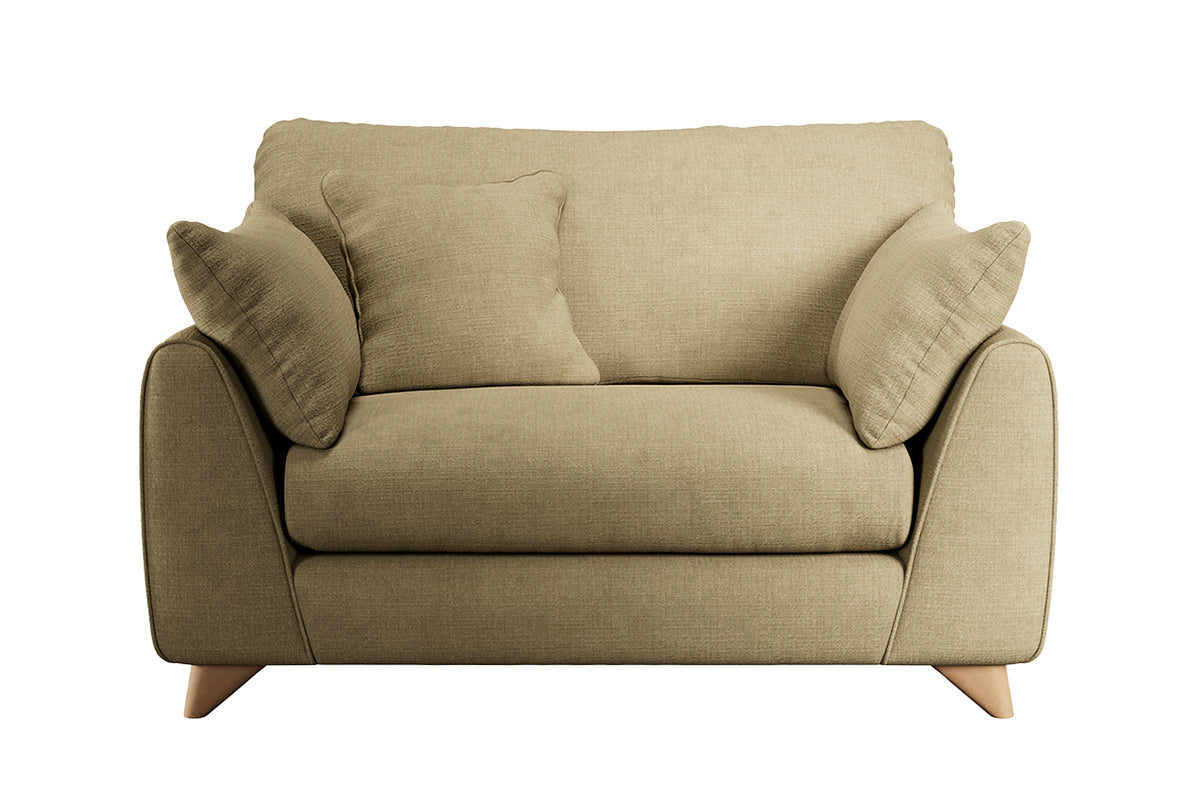 Sarah Snuggler Flexi Loveseat | Fabric | Olive