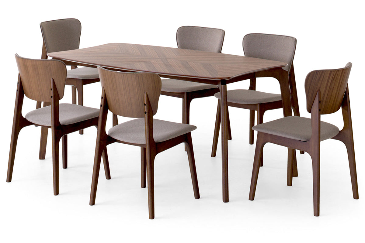Bramble Dining Set | Table & 6 Chairs | Walnut