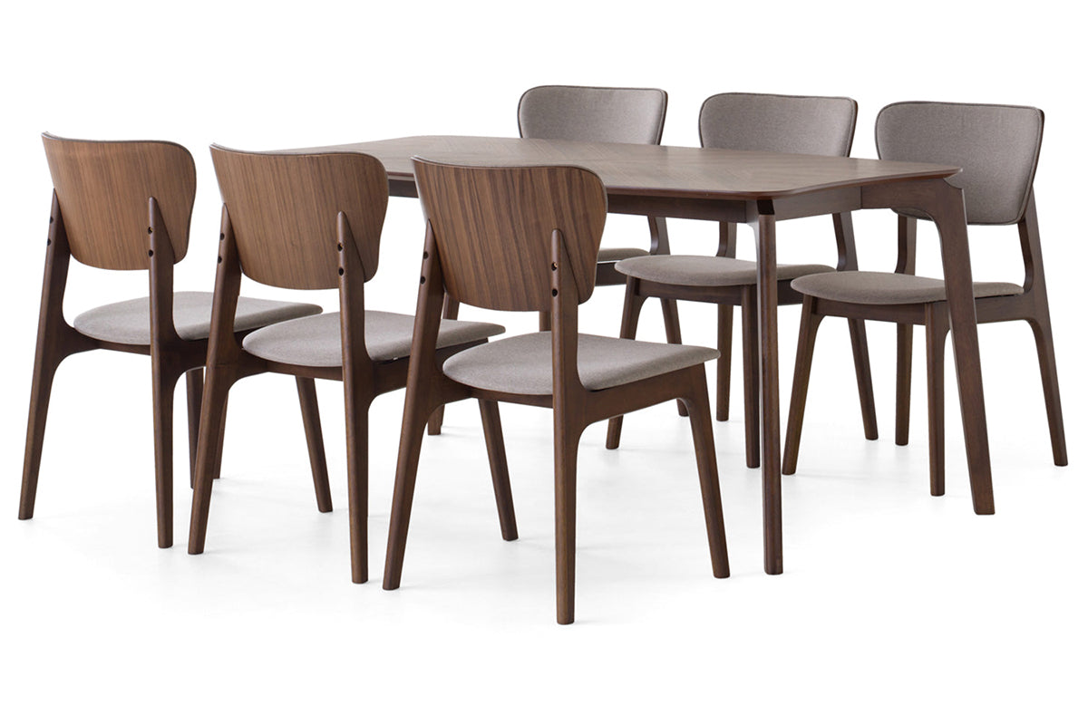 Bramble Dining Set | Table & 6 Chairs | Walnut