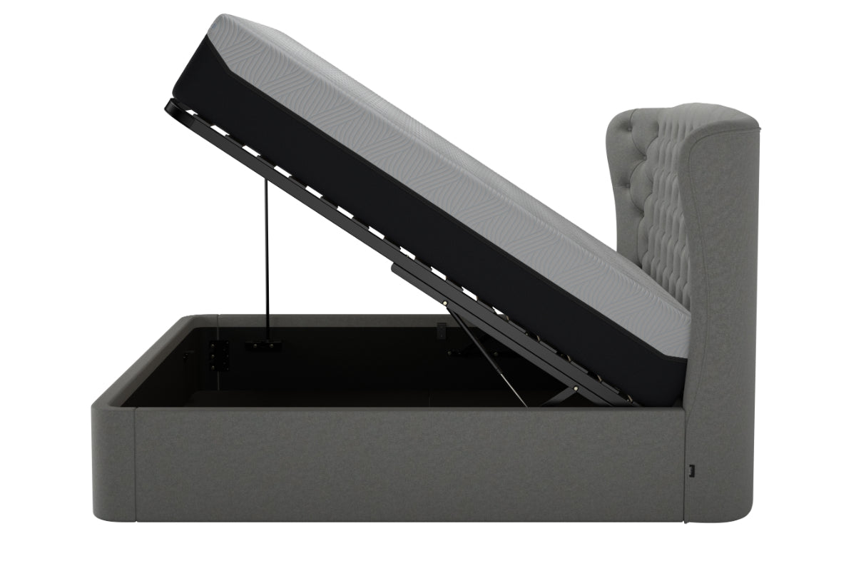 Tempur | Holcot Ottoman Bed Frame | Super King | 6ft | Mercury