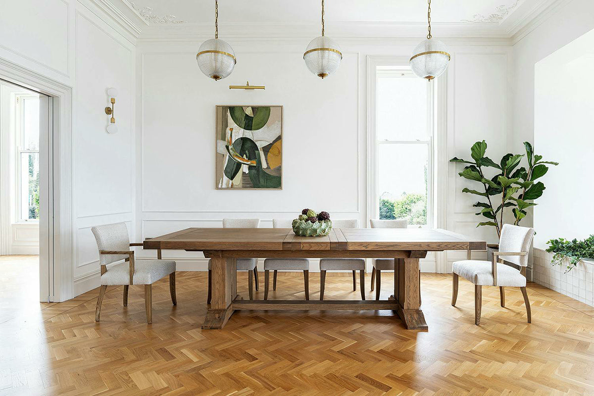 Monastery Rectangular Extending Dining Table | 280cm | Brown
