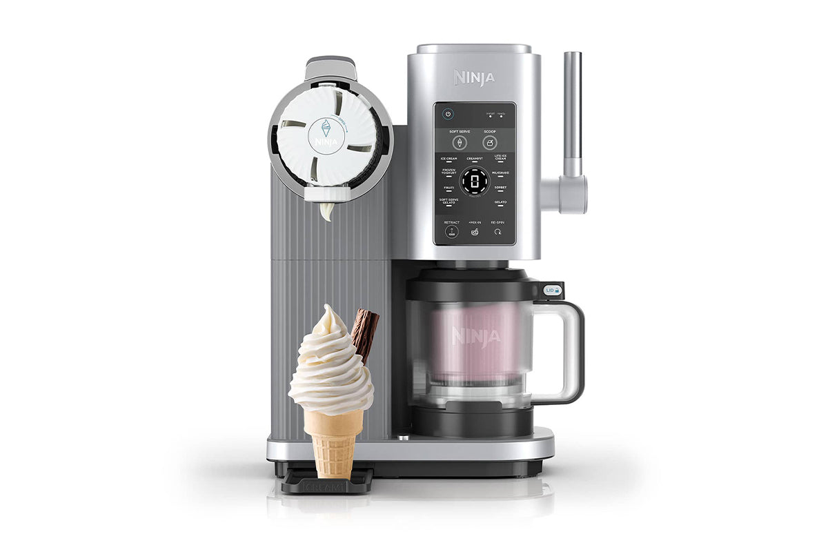 Ninja Swirl by CREAMi 13-in-1 Soft Serve & Ice Cream Maker | NC701UK | Platinum Silver