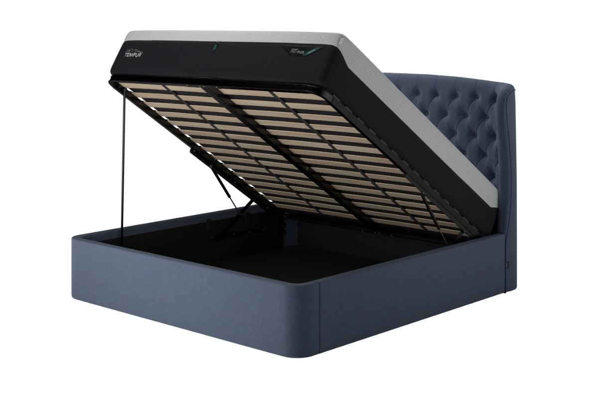 Tempur | Holcot Ottoman Bed Frame | King | 5ft | Navy