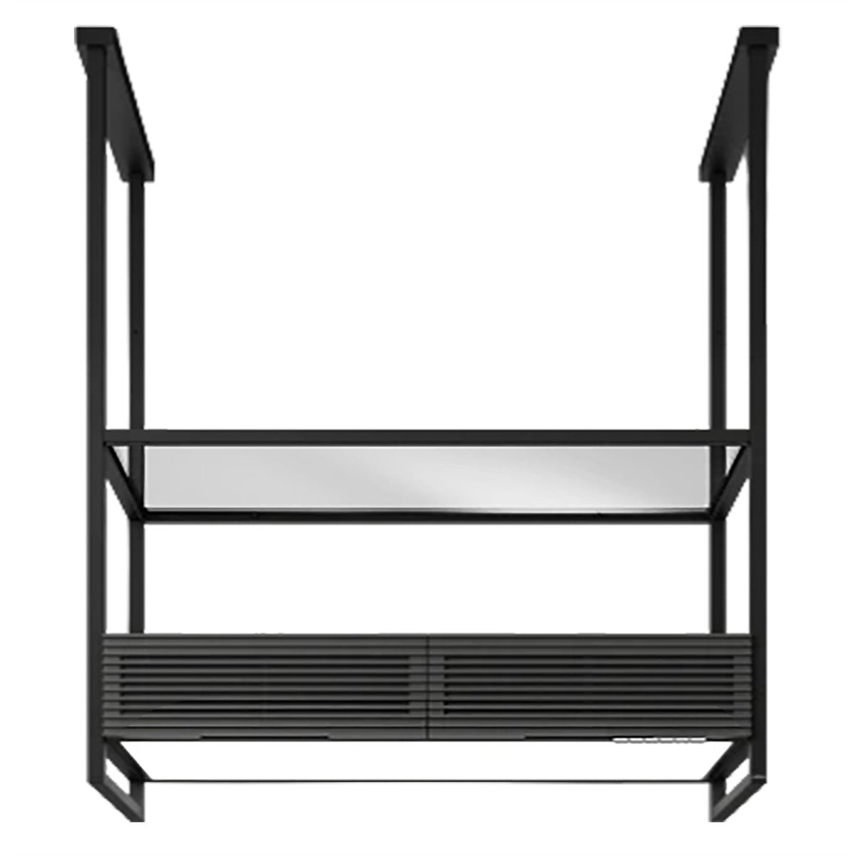 Elica 80cm Open Suite Superior Island Cooker Hood | OPENSUITEISLB80 | Black Matte