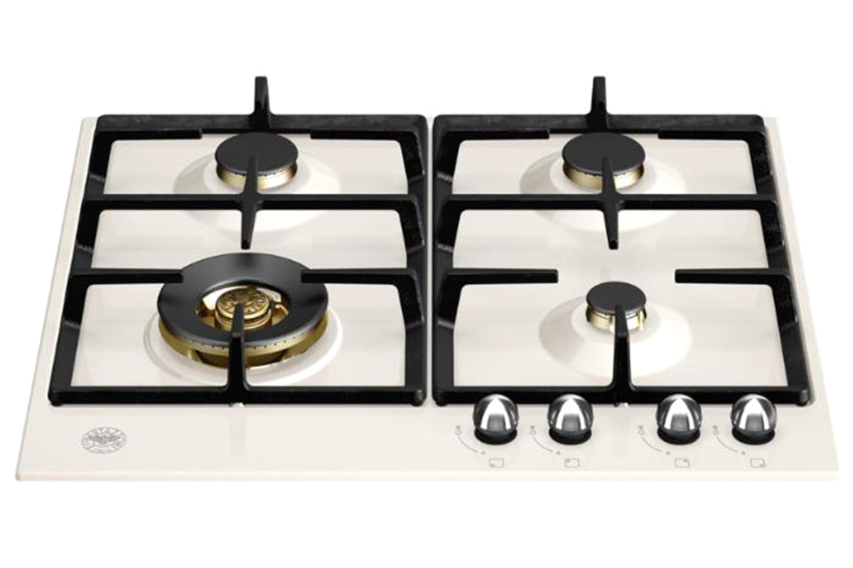 Bertazzoni Heritage Series 60cm 4 Burners Gas Hob | P604LHERAX | Avorio/Stainless Steel