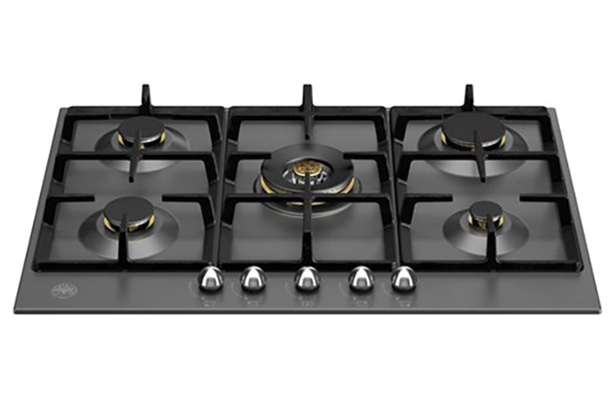 Bertazzoni Heritage Series 75cm 5 Burners Gas Hob | P755CHERNE | Matt Black