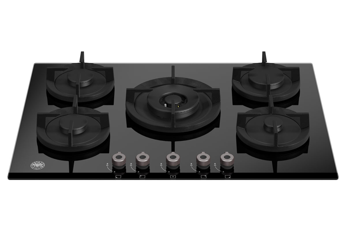 Bertazzoni Professional Series 75cm 5 Burners Gas Hob | P755CPROGNE | Black