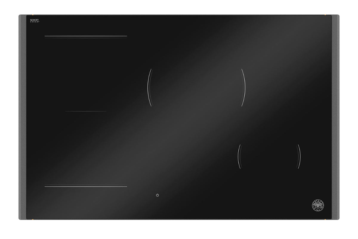 Bertazzoni Modern Series 78cm 4 Zones Electric Induction Hob | P784I1M30CP | Nero/Stainless Steel