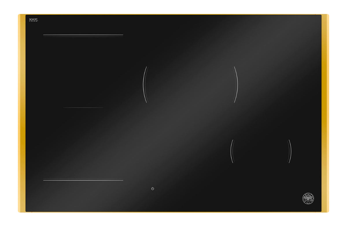 Bertazzoni Modern Series 78cm 4 Zones Electric Induction Hob | P784I1M30GP | Black/Gold