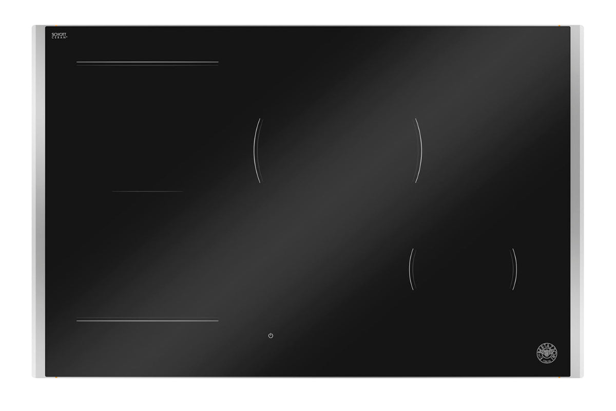 Bertazzoni Modern Series 78cm 4 Zones Electric Induction Hob | P784I1M30XP | Nero/Stainless Steel