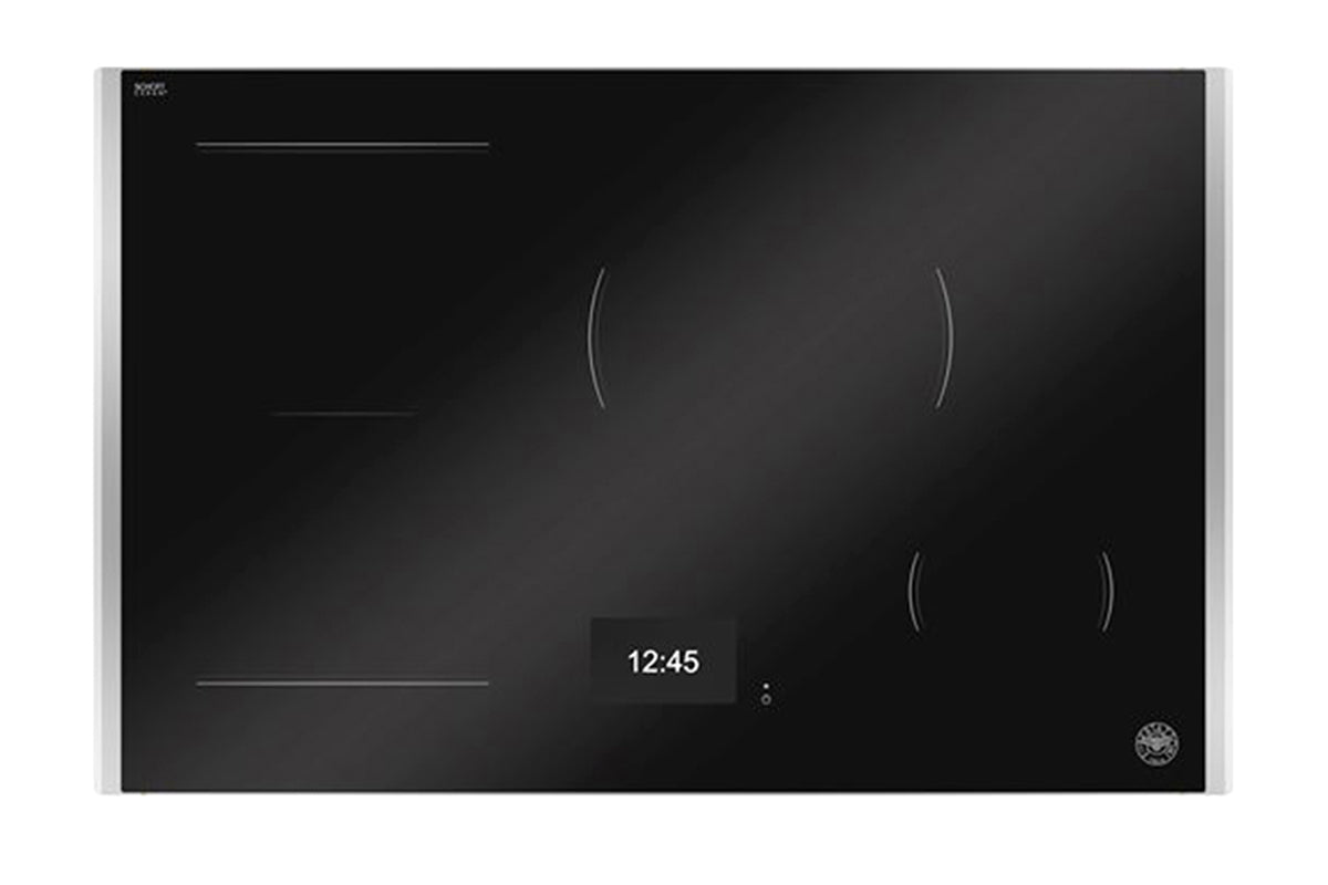 Bertazzoni Modern Series 78cm Electric Induction Hob | P784I1M37XT | Nero/Stainless Steel