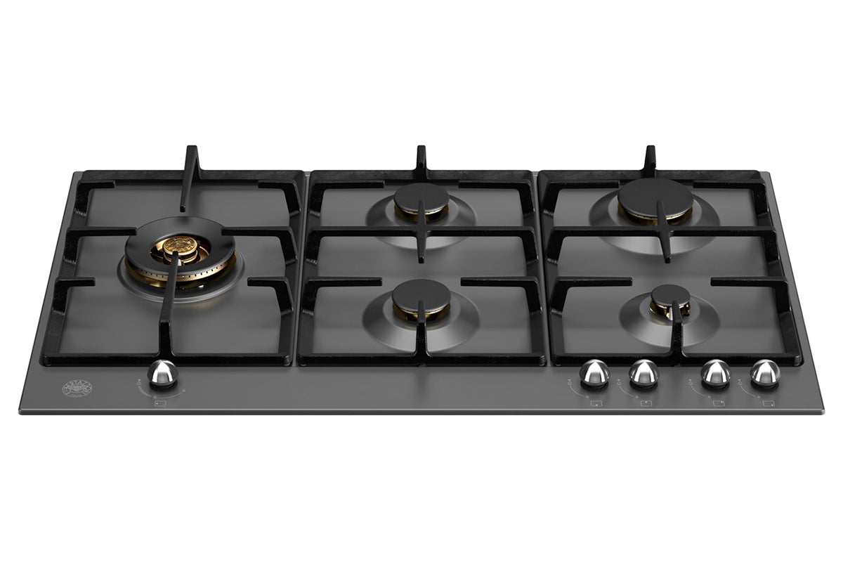 Bertazzoni Heritage Series 90cm 5 Burners Gas Hob | P905LHERNE | Matt Black