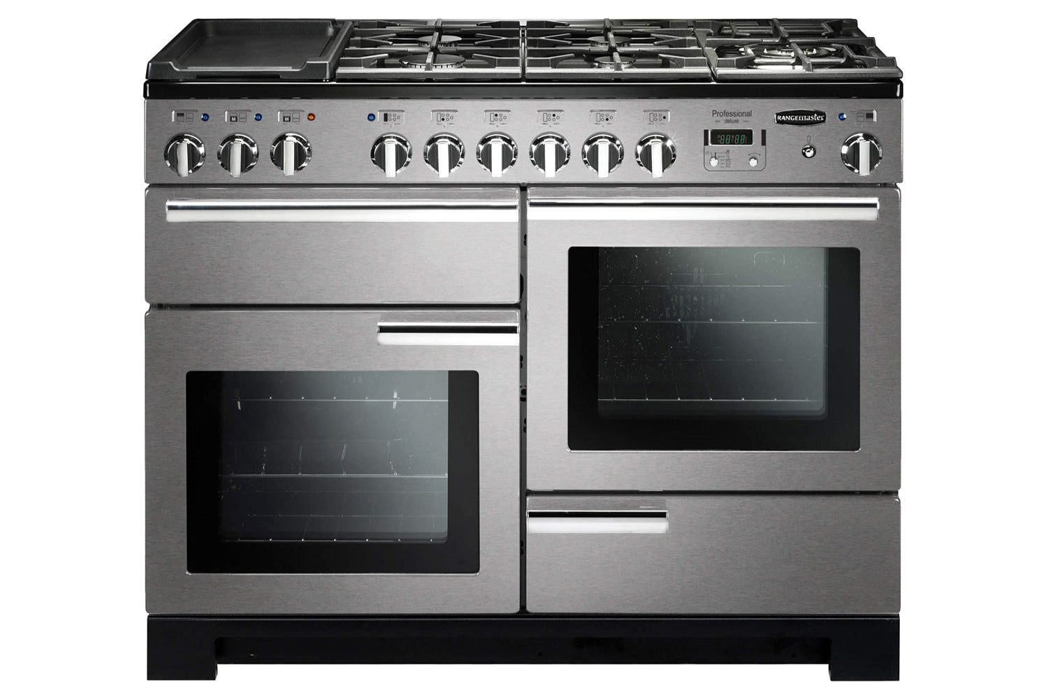 Rangemaster Professional Deluxe 110cm Dual Fuel Range Cooker | PDL110DFFSS/C | Stainless Steel