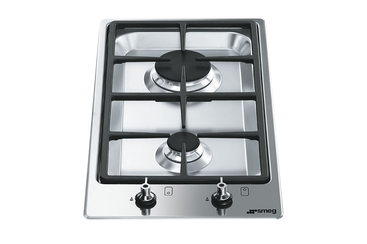 Smeg Classic Aesthetic 30cm 2 Burners Gas Hob | PGF32G | Stainless Steel