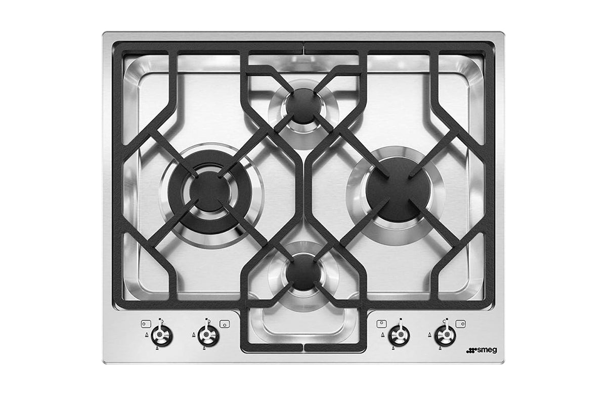 Smeg Classic 62cm 4 Burner Gas Hob | PGF64-4 | Stainless Steel