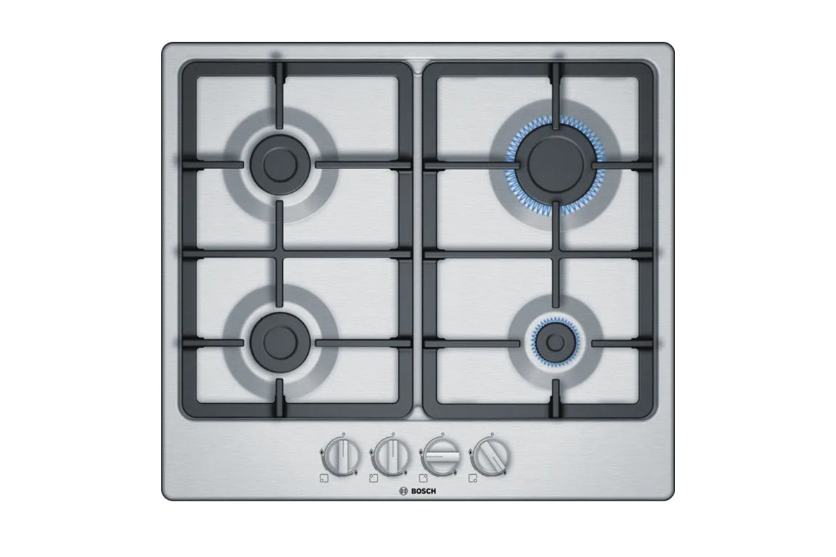 EX-DISPLAY |Bosch Series 4 60cm 4 Burners Gas Hob | PGP6B5B90 | Stainless Steel