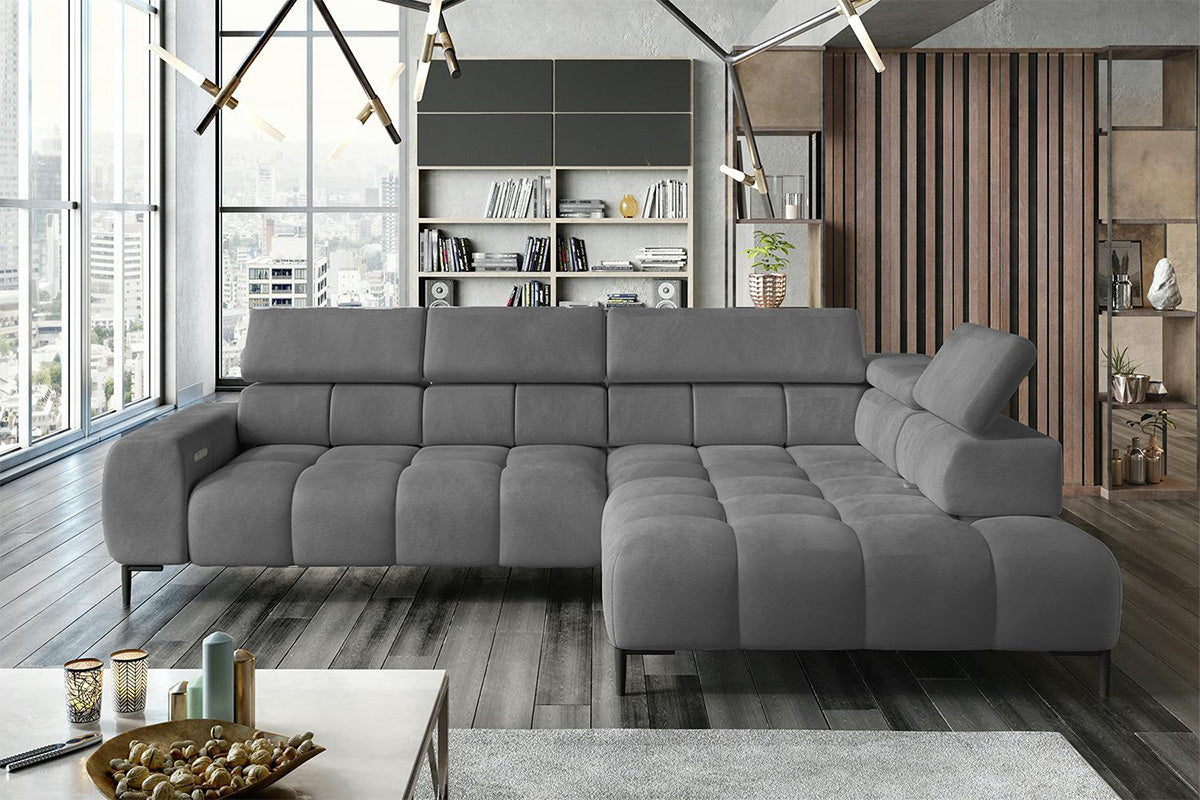 Cassie Chaise Sofa | Power Recliner | Large | Fabric | Colour Options