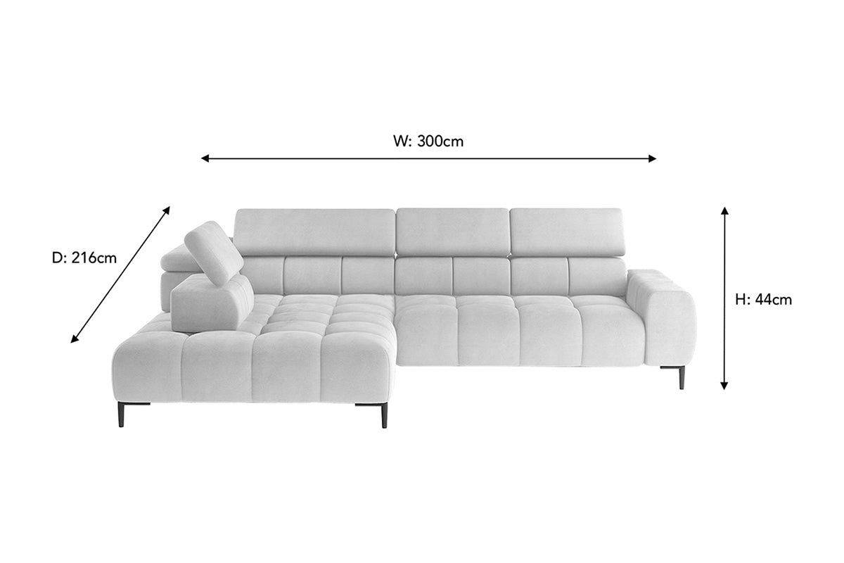 Cassie Chaise Sofa | Power Recliner | Large | Fabric | Colour Options