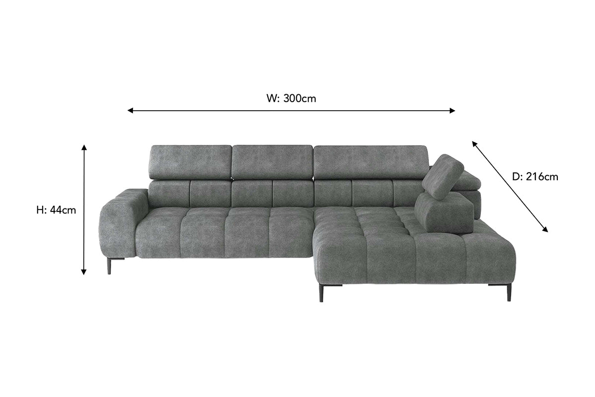Cassie Chaise Sofa | Power Recliner | Large | Fabric | Colour Options