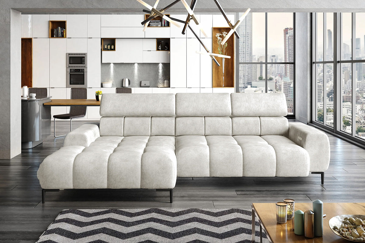 Cassie Chaise Sofa | Power Recliner | Small | Fabric | Colour Options