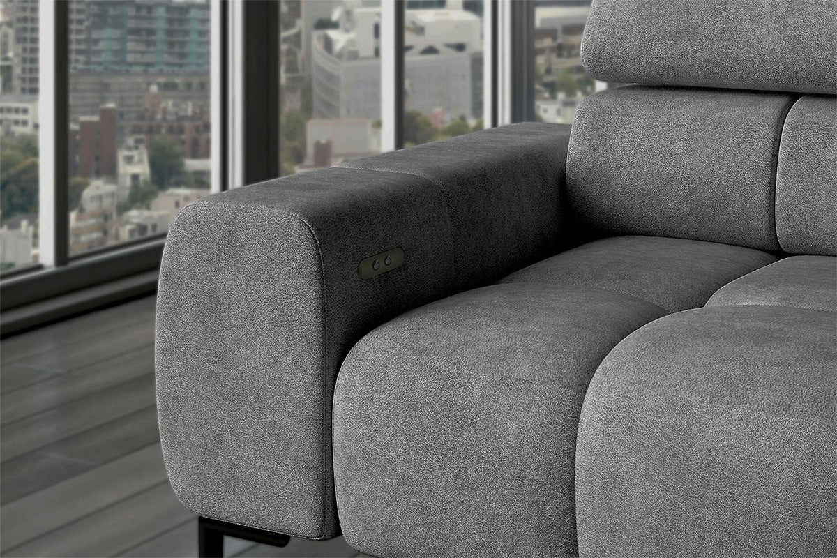 Cassie Chaise Sofa | Power Recliner | Small | Fabric | Colour Options
