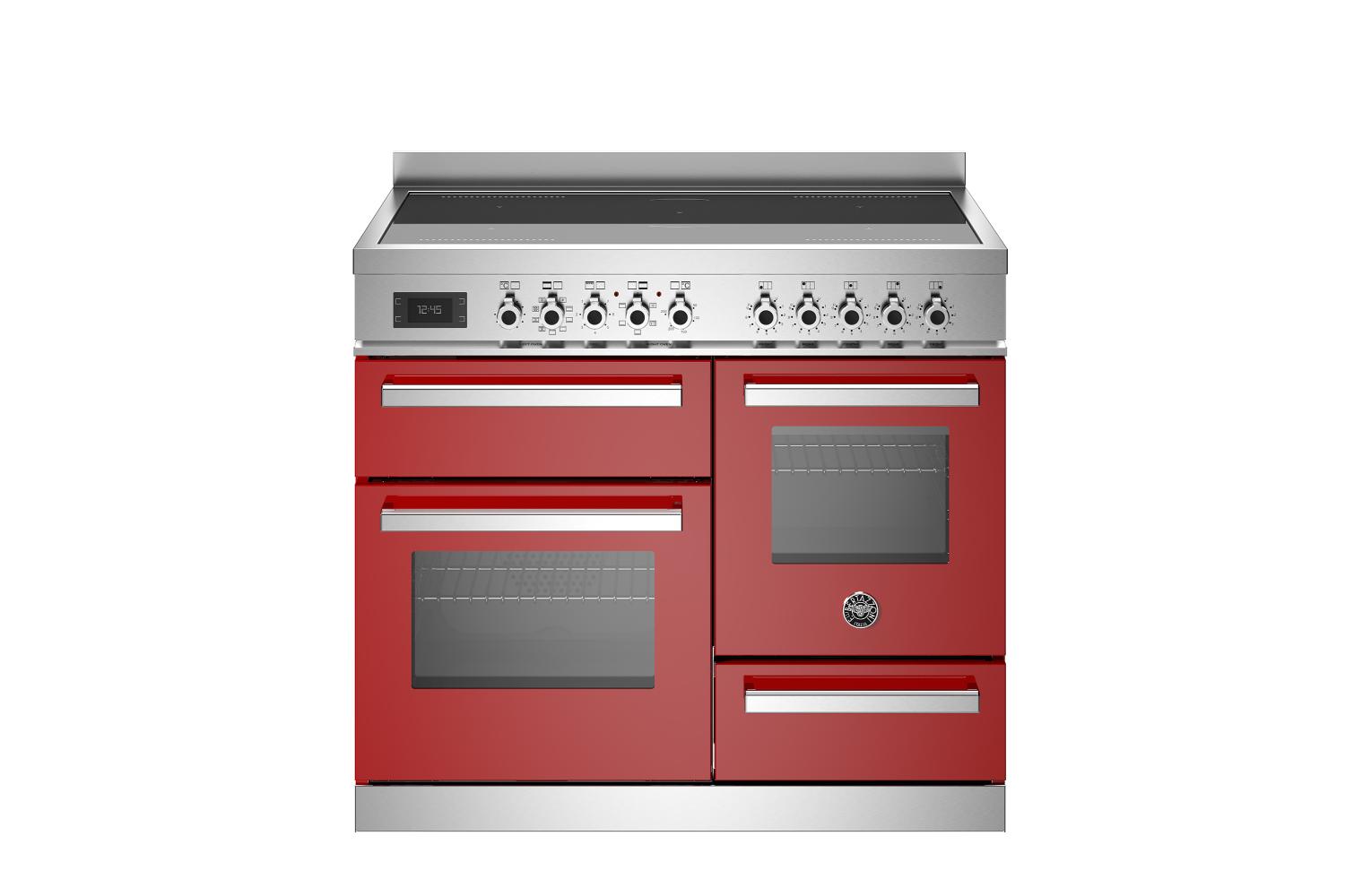 Bertazzoni 100cm Professional Series Freestanding Electric Range Cooker | PRO105I3EROT | Red