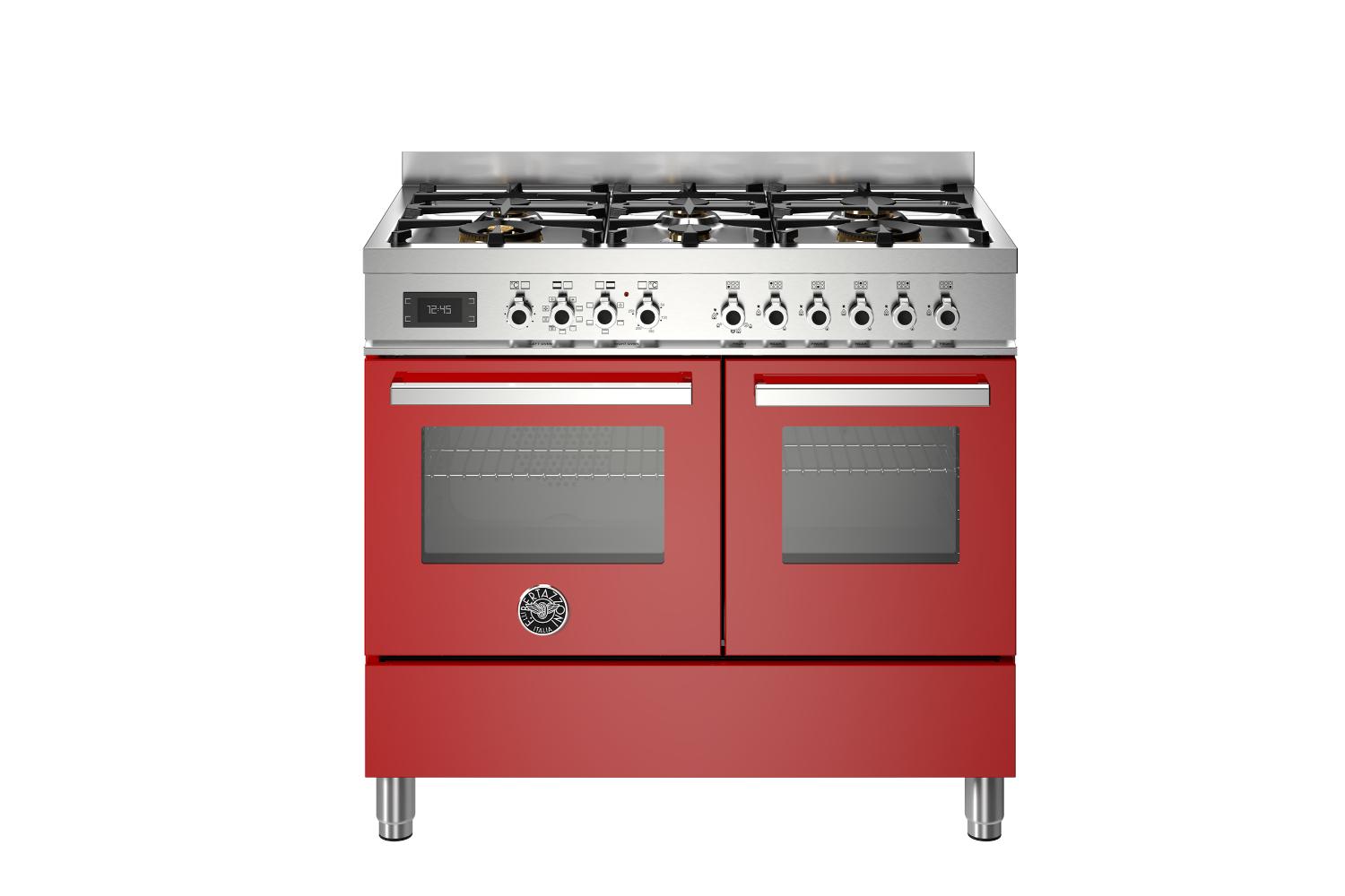 Bertazzoni 100cm Professional Series  Dual Fuel Range Cooker | PRO106L2EROT | Rosso