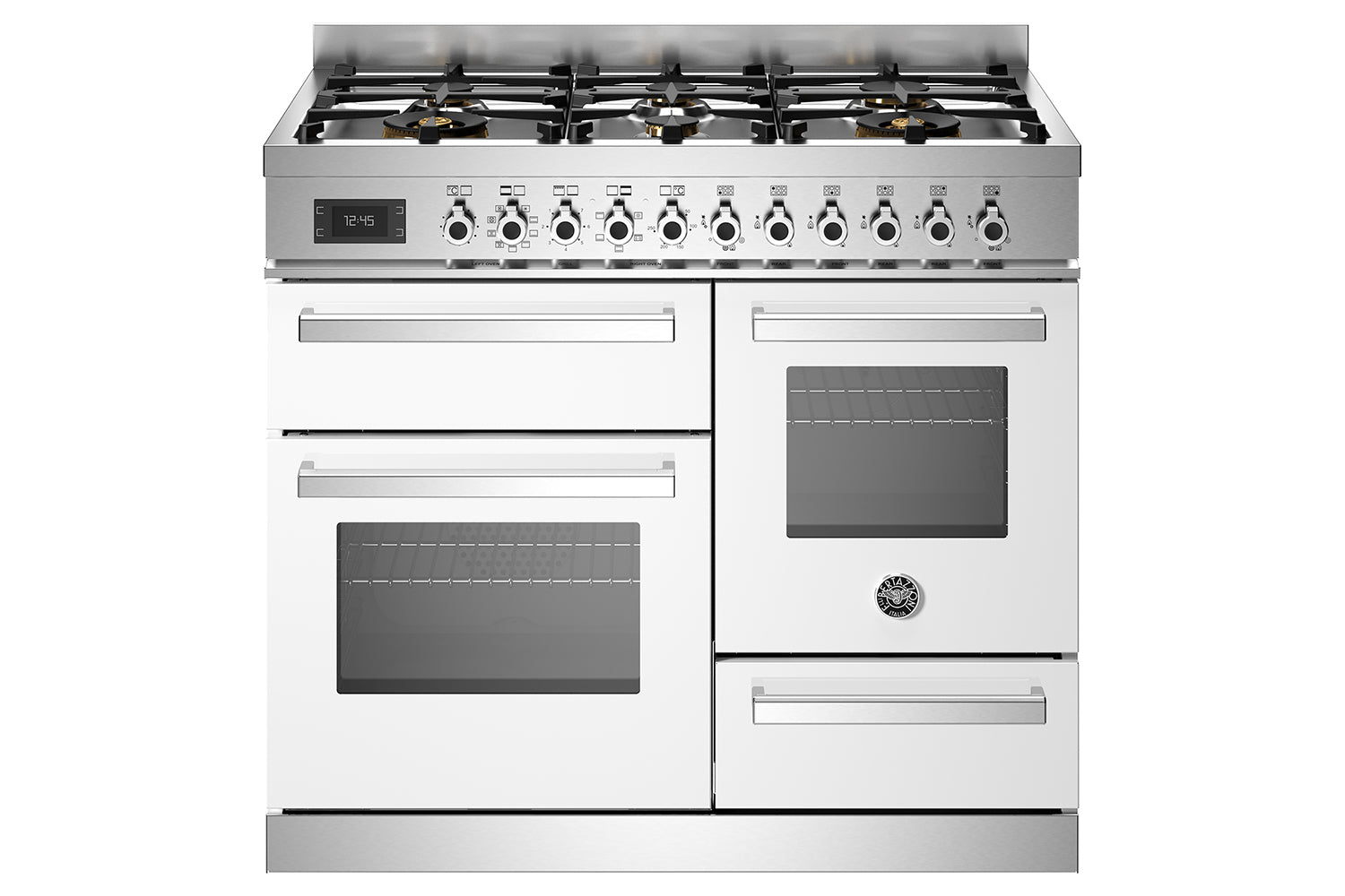Bertazzoni 100cm Professional Series Freestanding Dual Fuel Range Cooker | PRO106L3EBIT | Bianco
