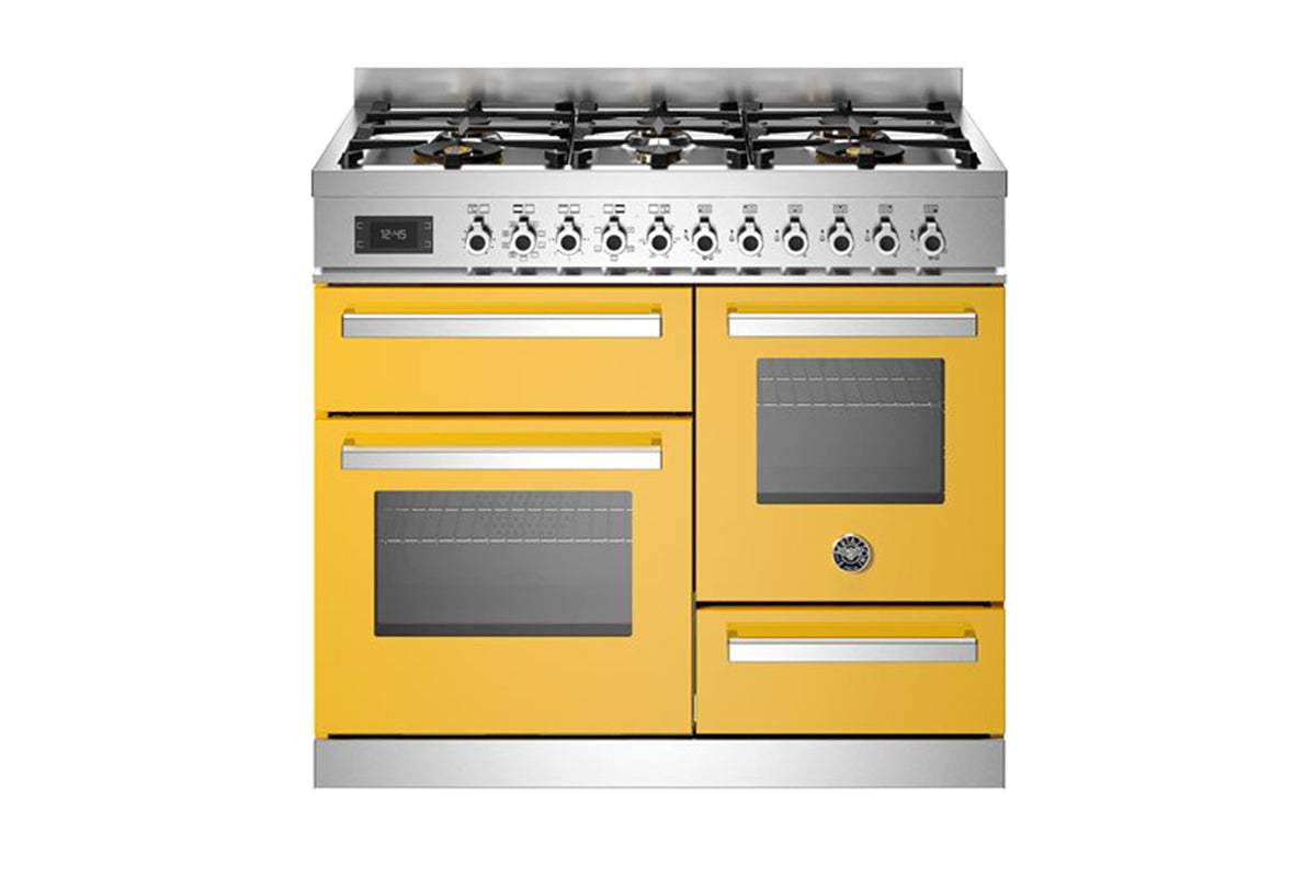 Bertazzoni Professional Series 100cm Dual Fuel Range Cooker | PRO106L3EGIT2 | Yellow