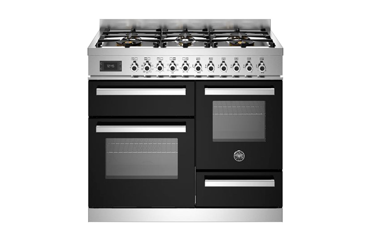 Bertazzoni Professional Series 100cm Dual Fuel Range Cooker | PRO106L3ENET2 | Black