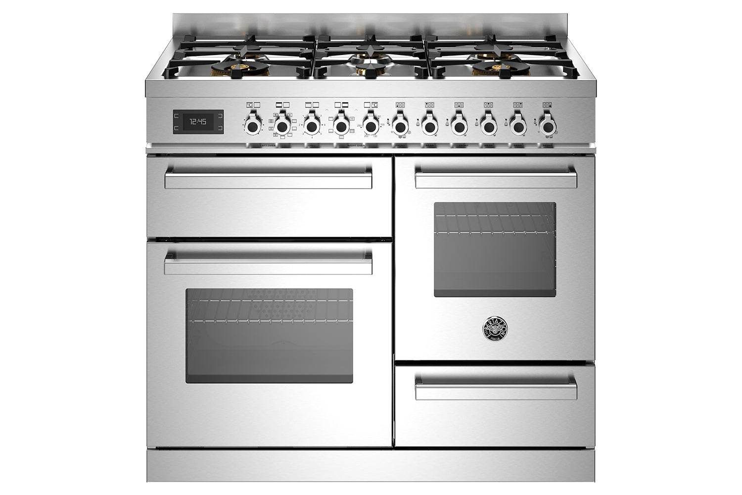 Bertazzoni 100cm Professional Series Freestanding Dual Fuel Range Cooker | PRO106L3EXT | Stainless Steel