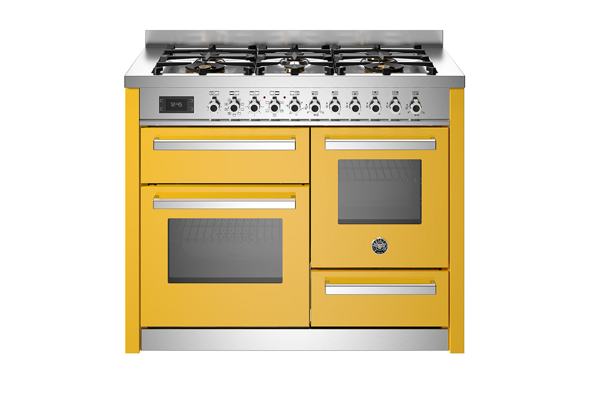 Bertazzoni Professional Series 110cm Dual Fuel Range Cooker | PRO116L3EGIT2 | Yellow