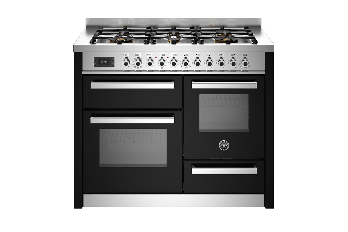 Bertazzoni Professional Series 110cm Dual Fuel Range Cooker | PRO116L3ENET2 | Black