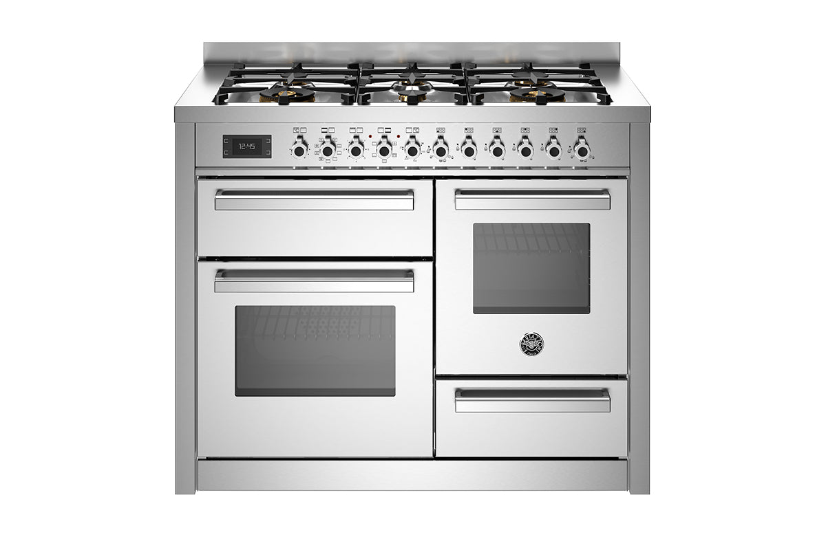 Bertazzoni Professional Series 110cm Dual Fuel Range Cooker | PRO116L3EXT2 | Stainless Steel