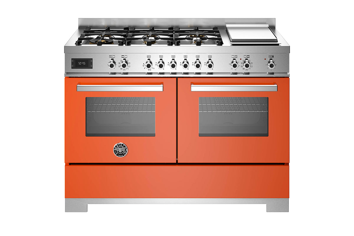 Bertazzoni Professional Series 120cm Dual Fuel Range Cooker | PRO126G2EART2 | Orange