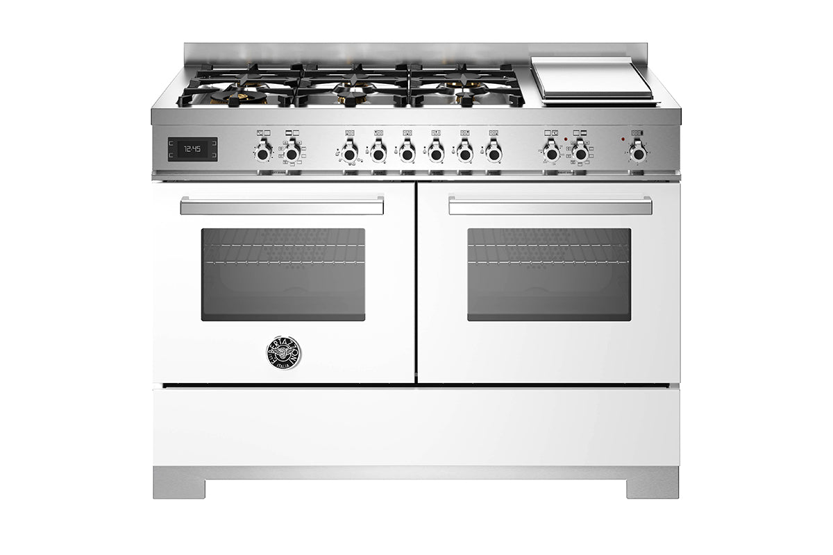 Bertazzoni Professional Series 120cm Dual Fuel Range Cooker | PRO126G2EBIT2 | White