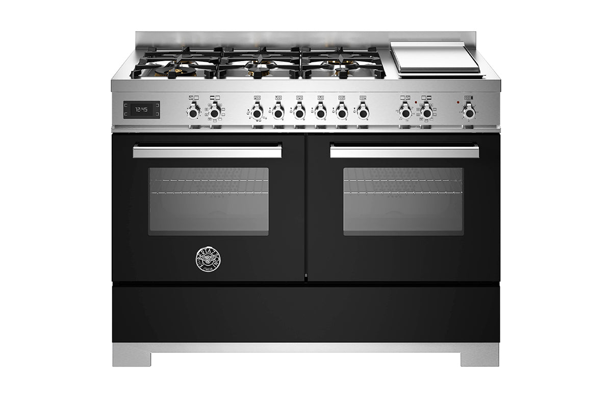 Bertazzoni Professional Series 120cm Dual Fuel Range Cooker | PRO126G2ENET2 | Black