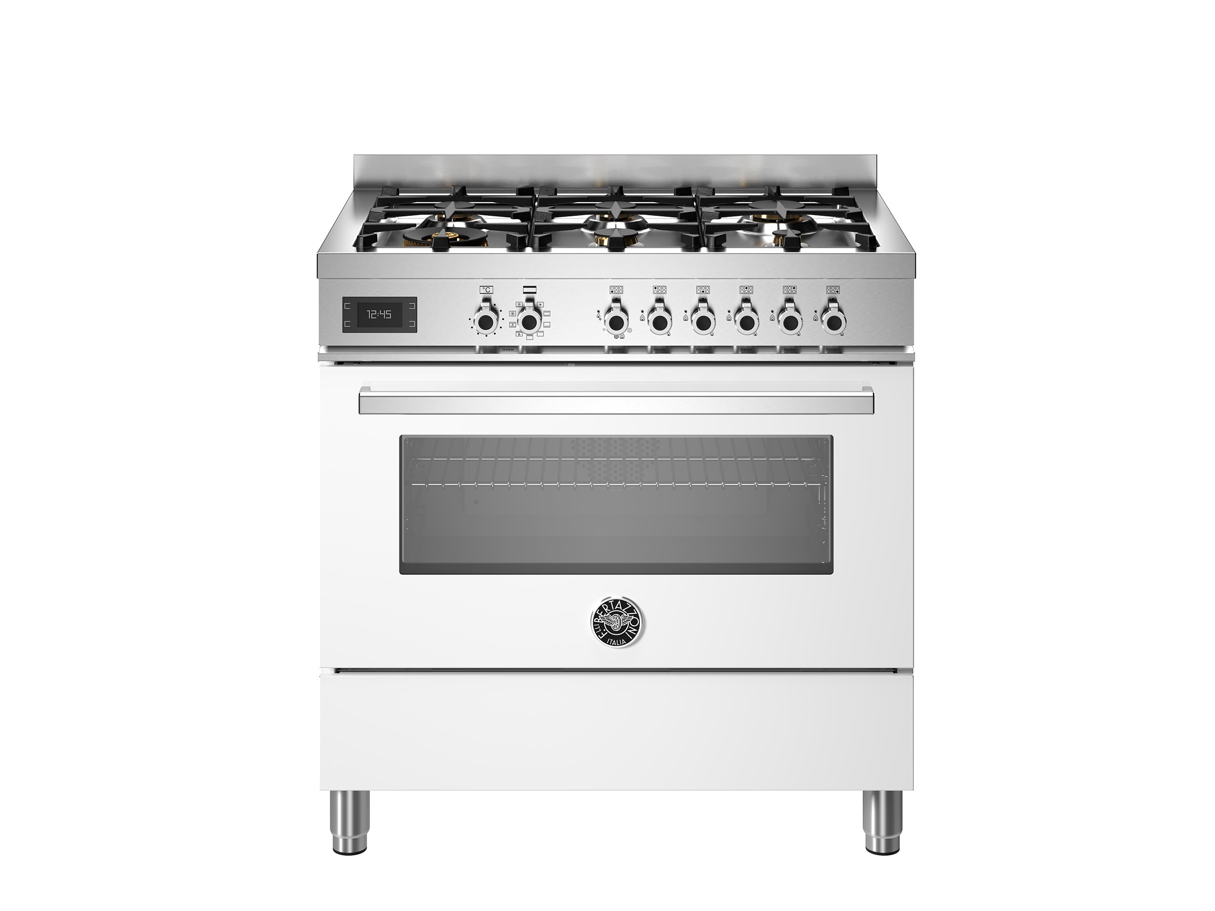 Bertazzoni 90cm Professional Series Freestanding Dual Fuel Range Cooker | PRO96L1EBIT | White