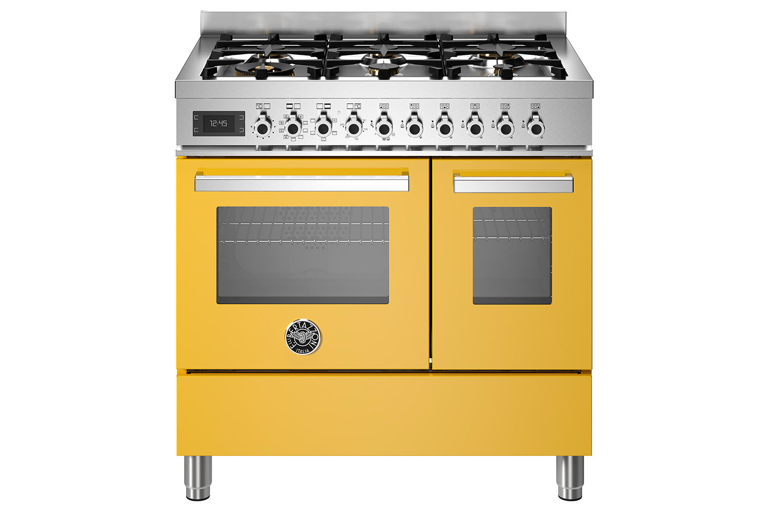 Bertazzoni 90cm Professional Series Freestanding Dual Fuel Range Cooker | PRO96L2EGIT | Giallo