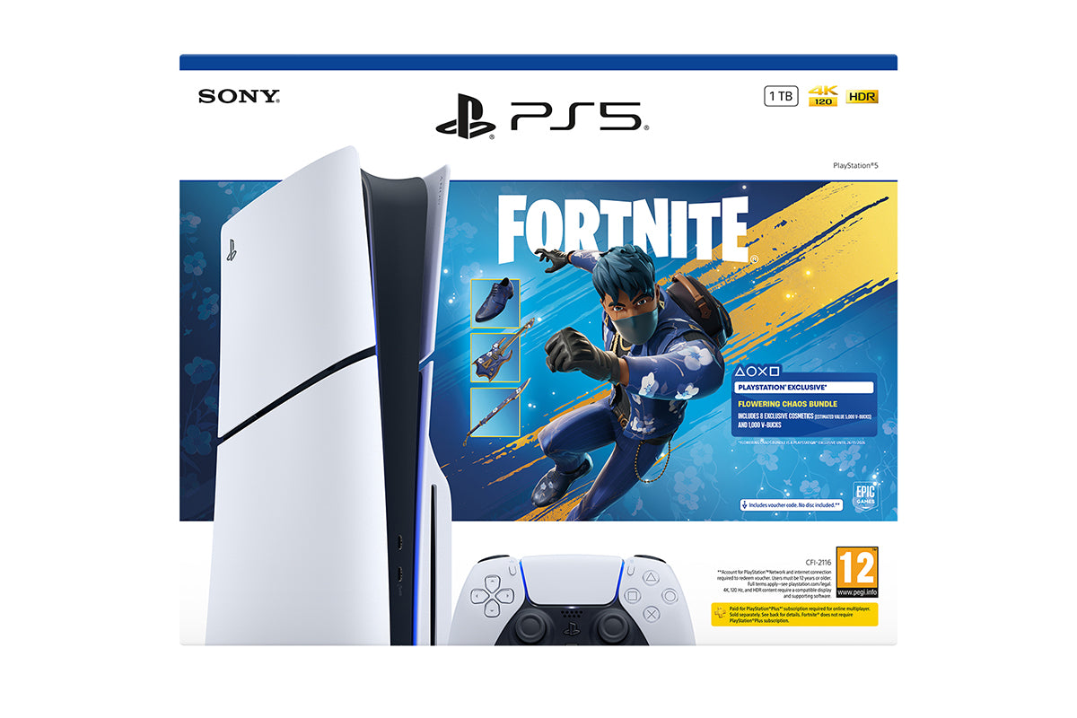 Sony PlayStation 5 Console with Fortnite Flowering Chaos Bundle | 1TB